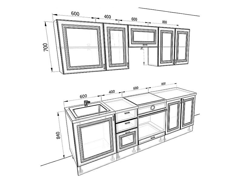 Кухня Ева 2,4 метра Кухня Ева 2,4 метра