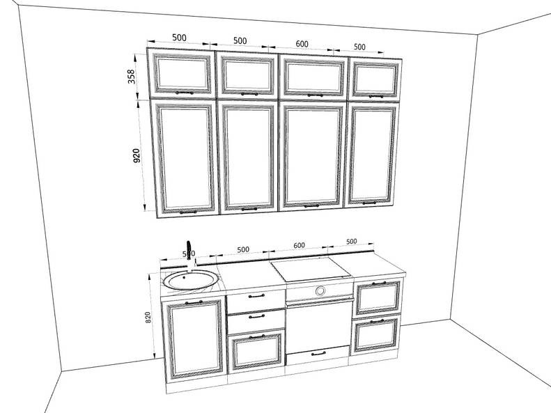 Кухня Нувель - длина 2,1 м