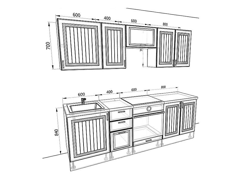 Кухня Принцесса 2,4 метра