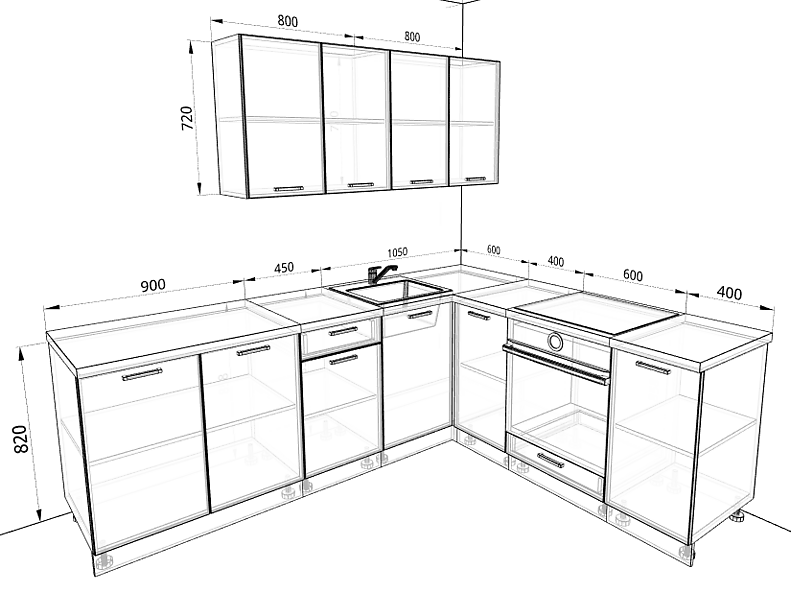Кухня Базис Миксколор 2,4 метра