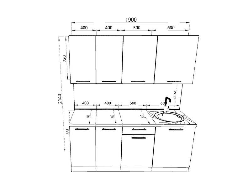Кухня Шанталь 1,9 метра Кухня Шанталь 1,9 метра