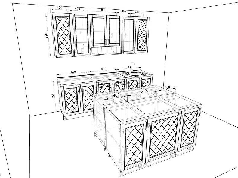 Кухня Барселона 2,5 метра Кухня Барселона 2,5 метра