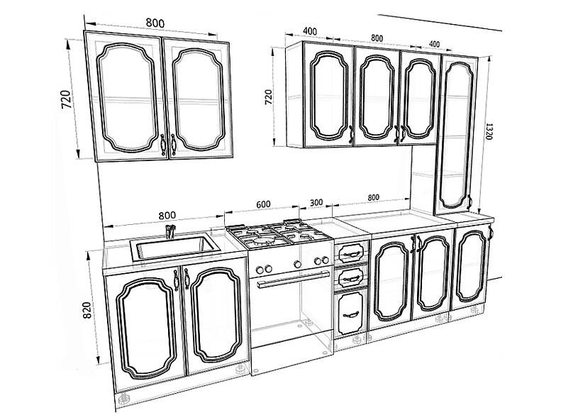 Кухня Базис-Классика 3,0 метра Кухня Базис-Классика 3,0 метра