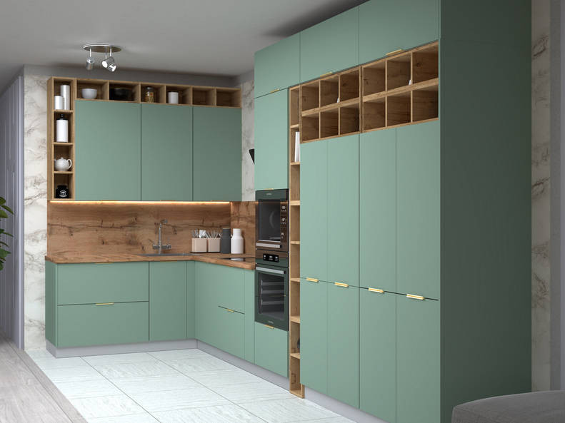 Кухня Марсель - длина 4,4 м, ширина 1,8 м