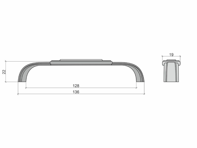 Ручка-скоба FS 139128 Ручка-скоба FS 139128
