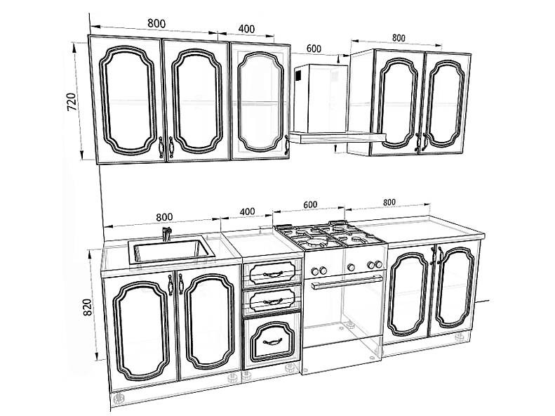 Кухня Базис-Классика 2,6 метра