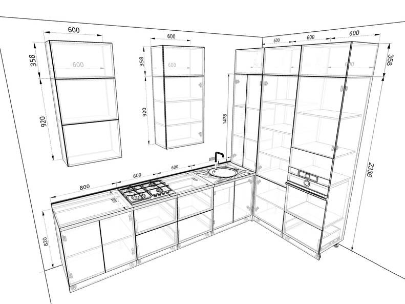 Кухня Сиэль Royal - длина 4,8 м