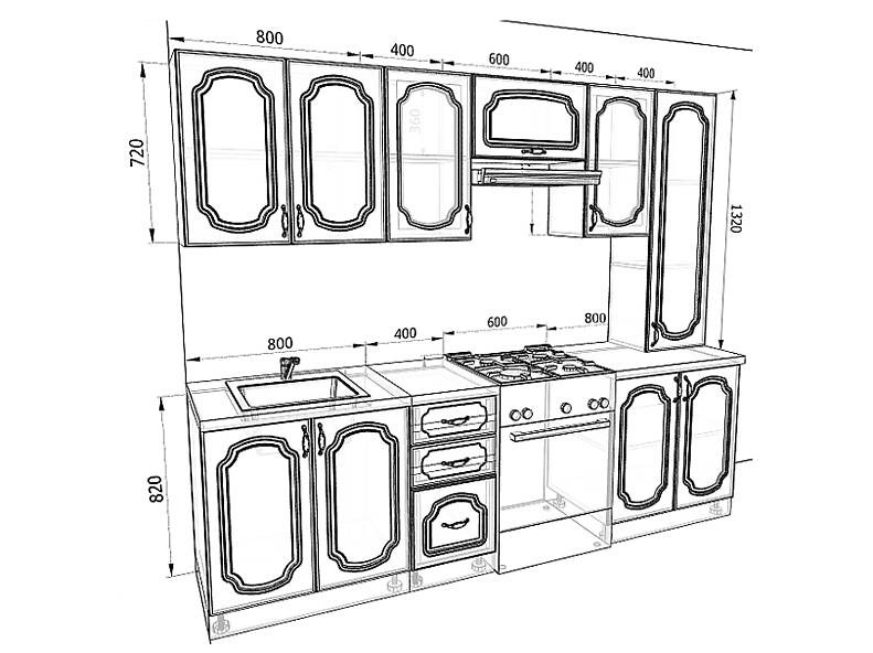 Кухня Базис-Классика 2,6 метра