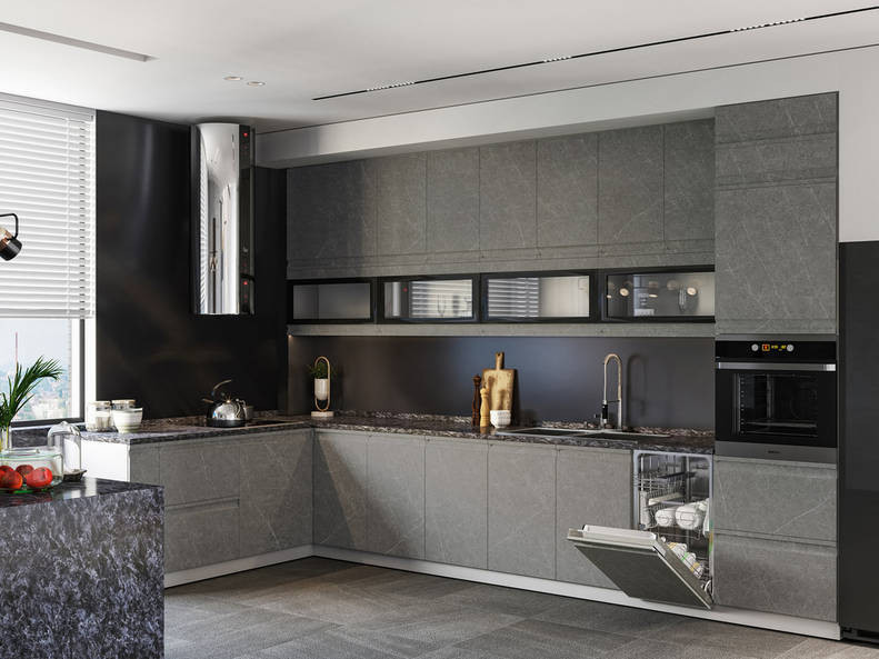 Кухня Скала - длина 3,8 м, ширина 2 м