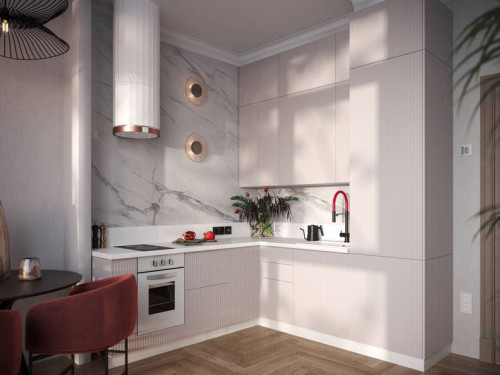 Кухня Сиэль - длина 2,16 м, ширина 2,22 м