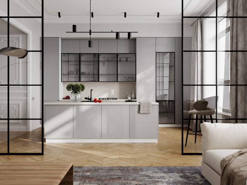 Кухня Эстетик - длина 4,8 м, ширина 1,2 м