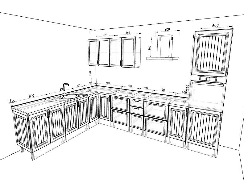 Кухня Принцесса 3,6 метра Кухня Принцесса 3,6 метра