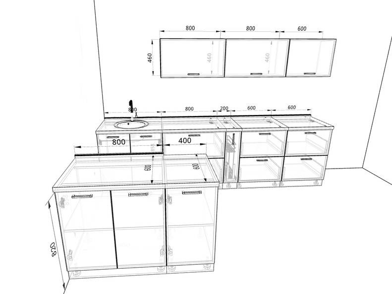 Кухня Хелмер - длина 3 м