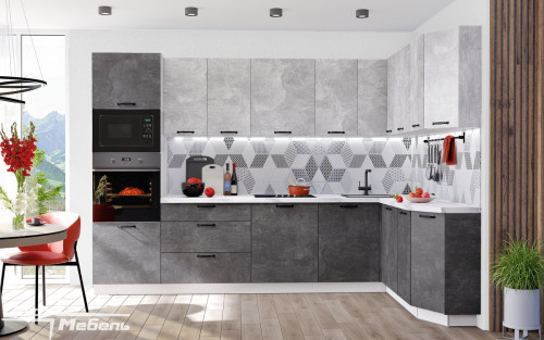 Кухня Крафт - длина 3 м, ширина 1,92 м