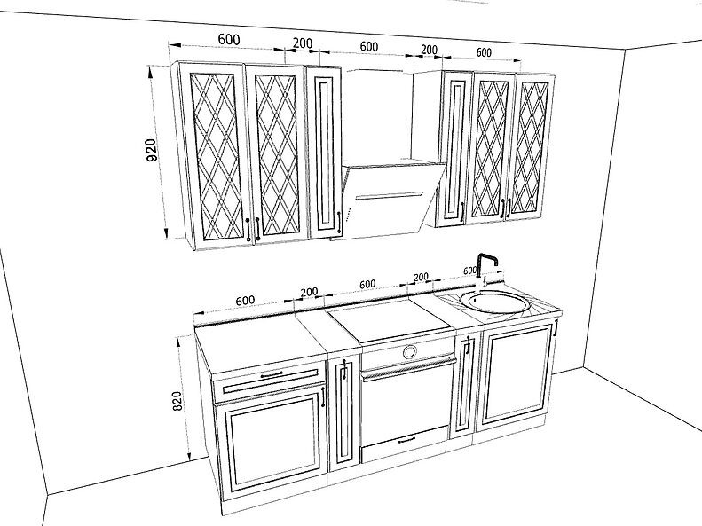 Кухня Ницца 2,2 метра