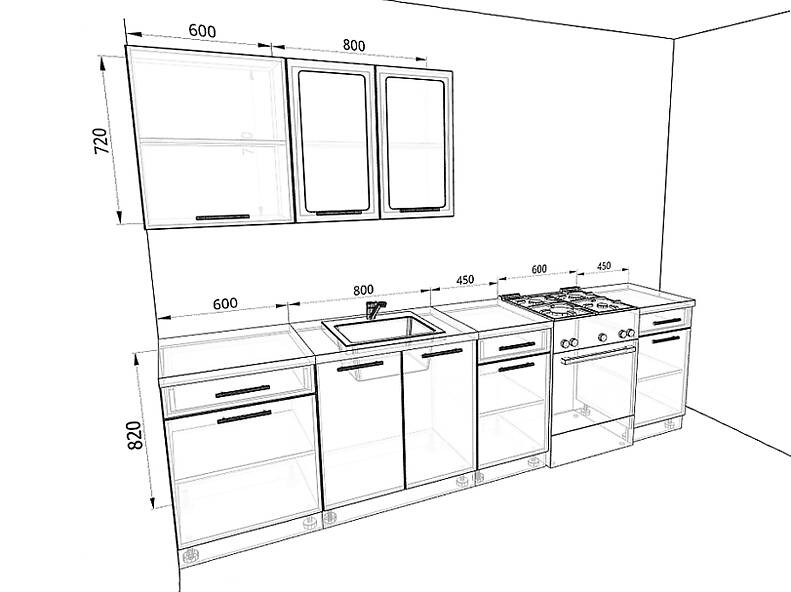 Кухня Базис 2,9 метра Кухня Базис 2,9 метра