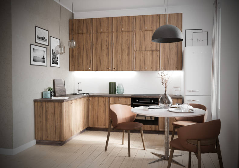 Кухня Беверли - длина 2,7 м, ширина 1,8 м