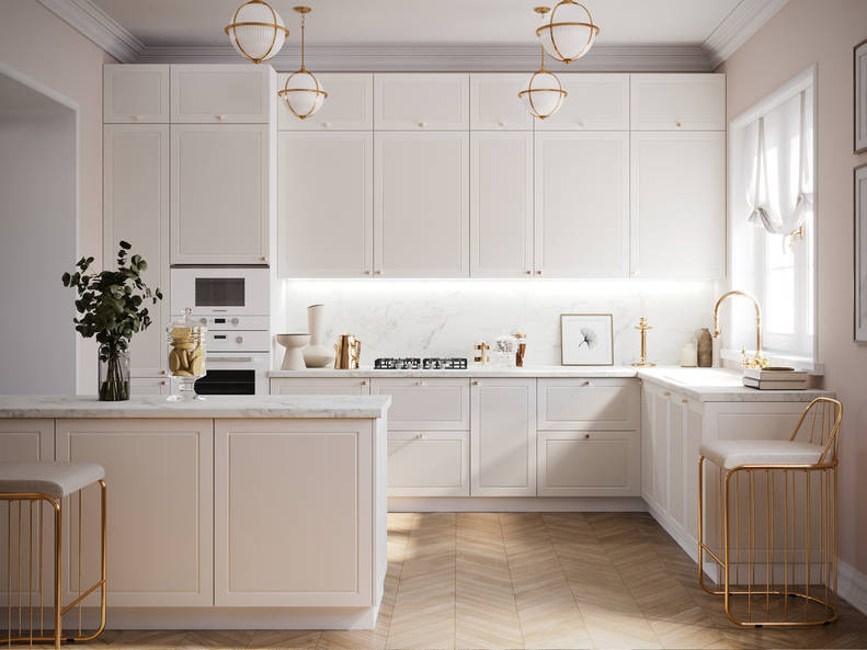 Кухня Моцарт - длина 3,8 м, ширина 2,21 м