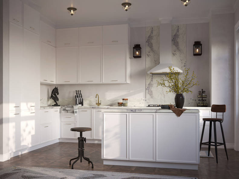 Кухня Беверли Royal - длина 3,4 м, ширина 2,5 м