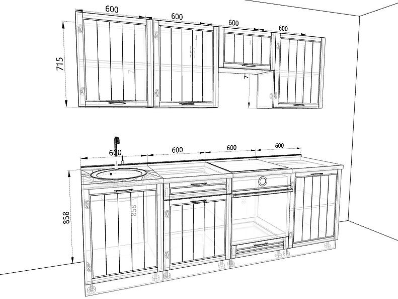 Кухня Лондон 2,4 метра