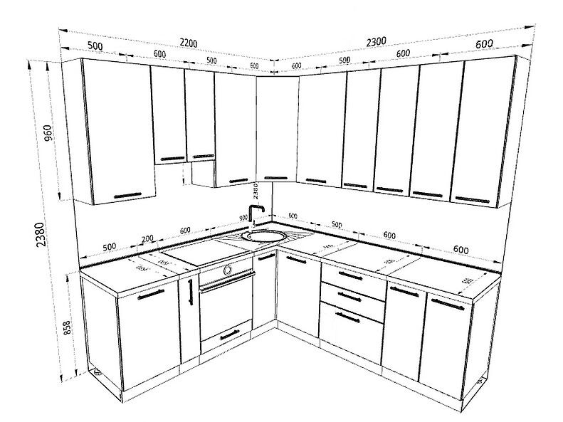 Кухня Шанталь 2,3 метра Кухня Шанталь 2,3 метра
