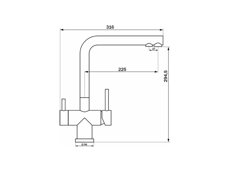 Смеситель Longran Sprint logic LM2192 Смеситель Longran Sprint logic LM2192
