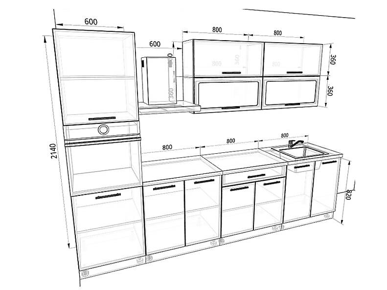 Кухня Базис 3,0 метра Кухня Базис 3,0 метра