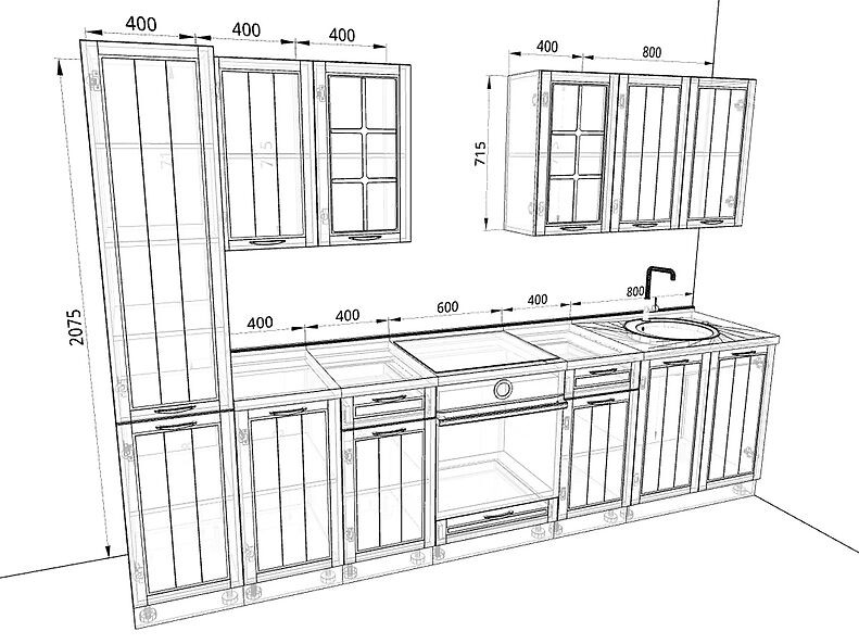 Кухня Лондон 3,0 метра Кухня Лондон 3,0 метра