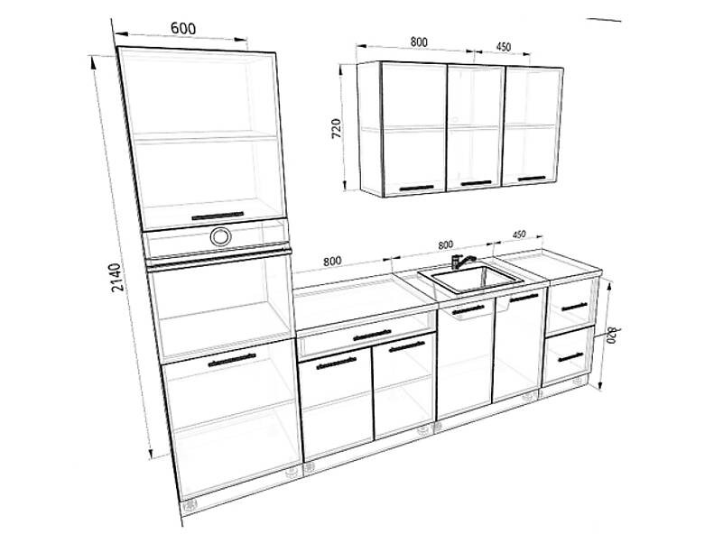Кухня Базис 2,7 метра