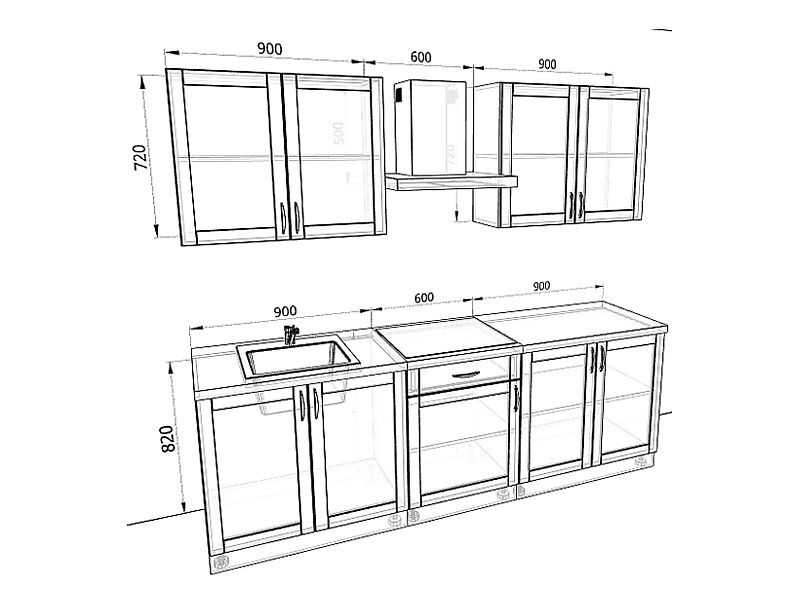 Кухня Базис Nicole-Wood 2,4 метра Кухня Базис Nicole-Wood 2,4 метра