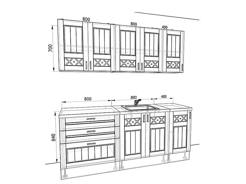 Кухня Камелия 2,0 метра