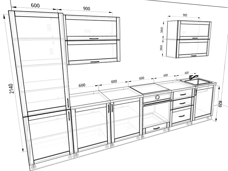 Кухня Базис Nicole-Wood 3,6 метра Кухня Базис Nicole-Wood 3,6 метра