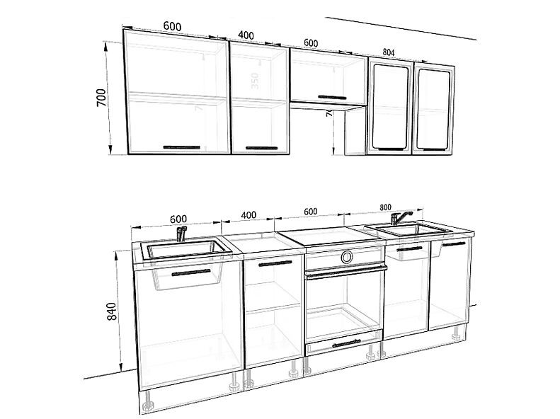 Кухня Оптима 2,4 метра