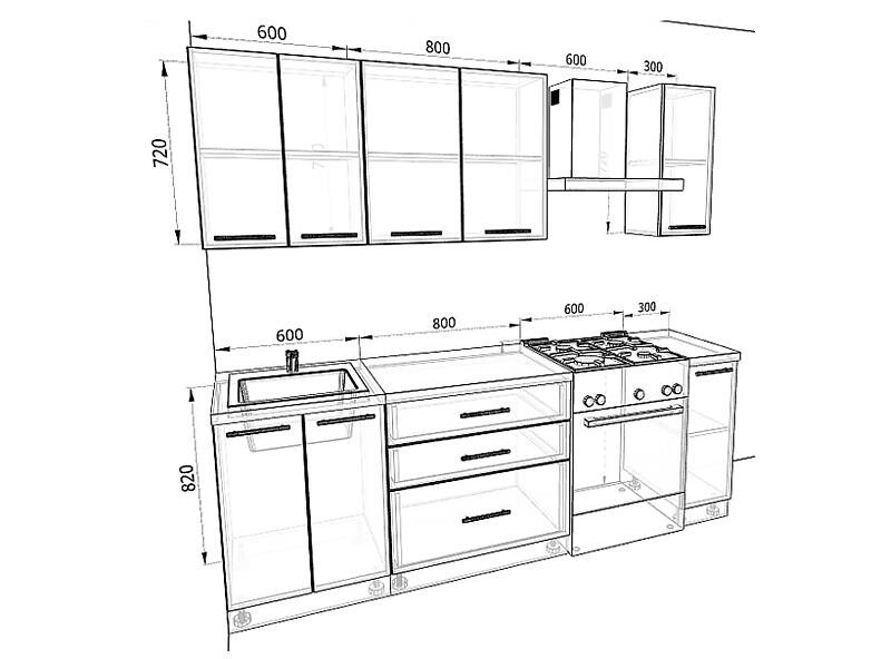 Кухня Базис 1,7 метра