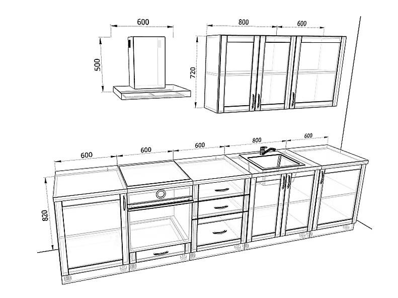 Кухня Базис Nicole-Wood 3,2 метра