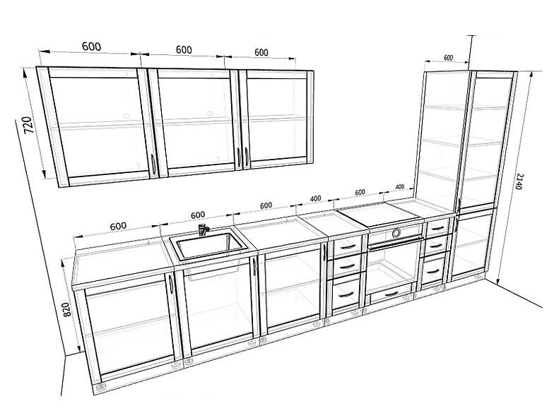 Кухня Базис Nicole-Wood 3,8 метра