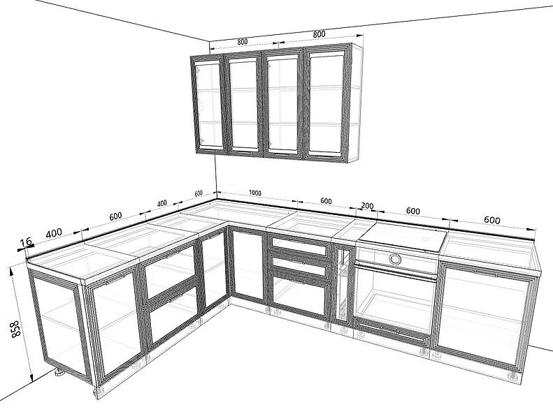 Кухня Виста 1,0 метра