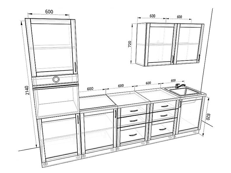 Кухня Базис Nicole-Wood 3,0 метра
