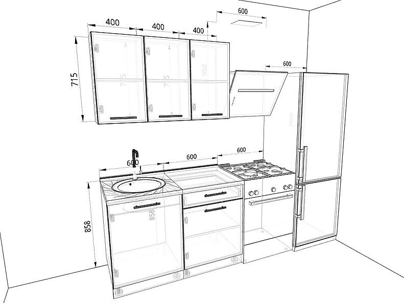 Кухня София 1,8 метра Кухня София 1,8 метра