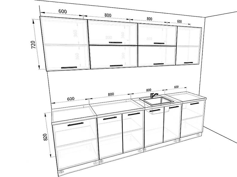Кухня Базис 2,8 метра Кухня Базис 2,8 метра