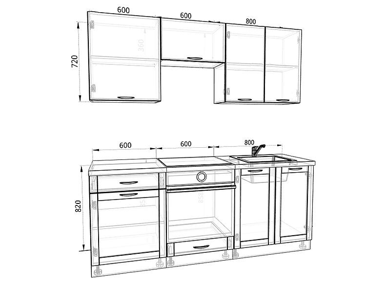 Кухня Базис Nicole-Mix 2,0 метра