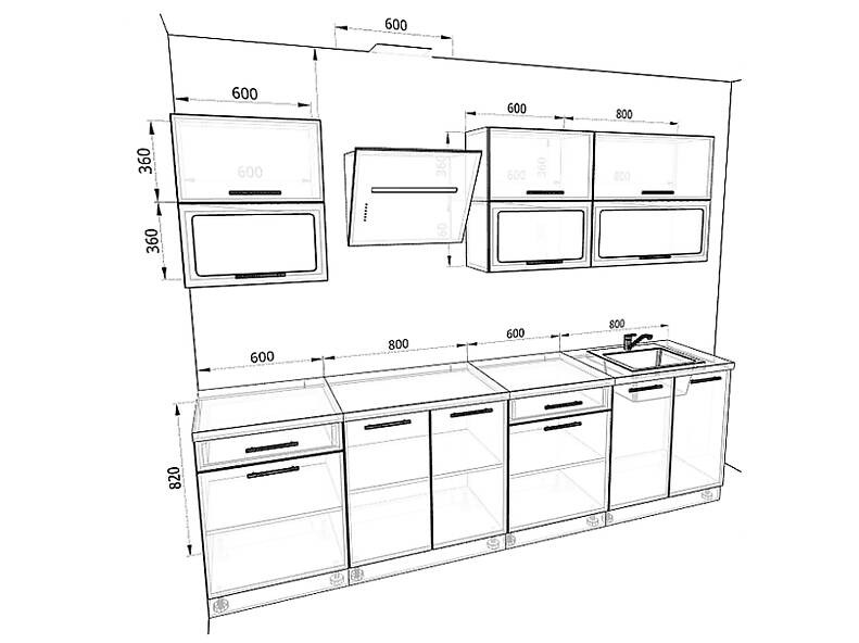 Кухня Базис 2,8 метра
