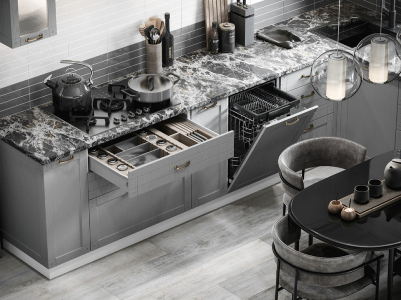 Кухня Кантри Турин - длина 2,8 м, ширина 1,65 м