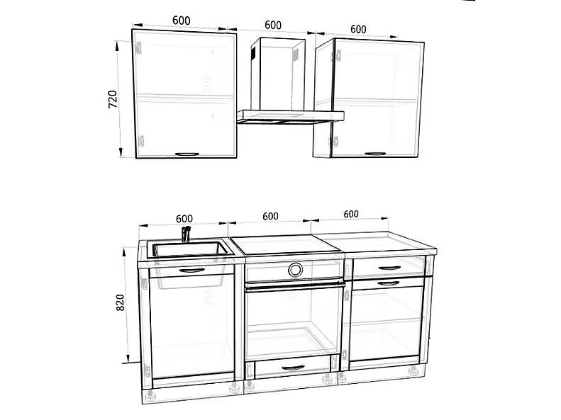 Кухня Базис Nicole-Mix 1,2 метра Кухня Базис Nicole-Mix 1,2 метра