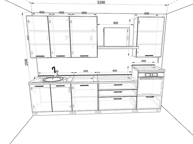 Кухня Базис 3,0 метра