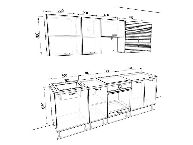 Кухня Европа 2,4 метра