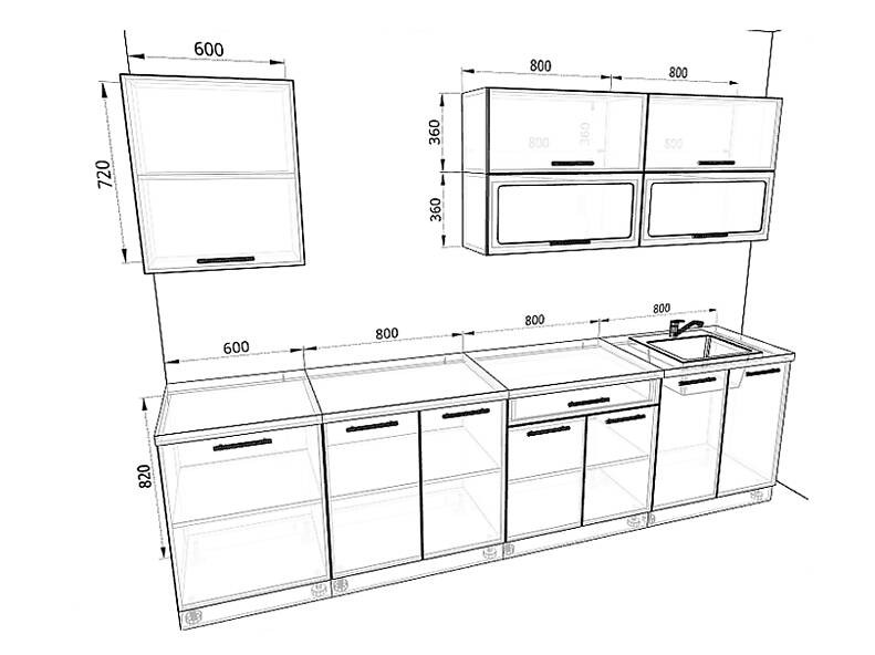 Кухня Базис 3,0 метра