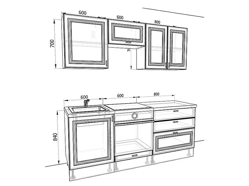 Кухня Ева 2,0 метра Кухня Ева 2,0 метра
