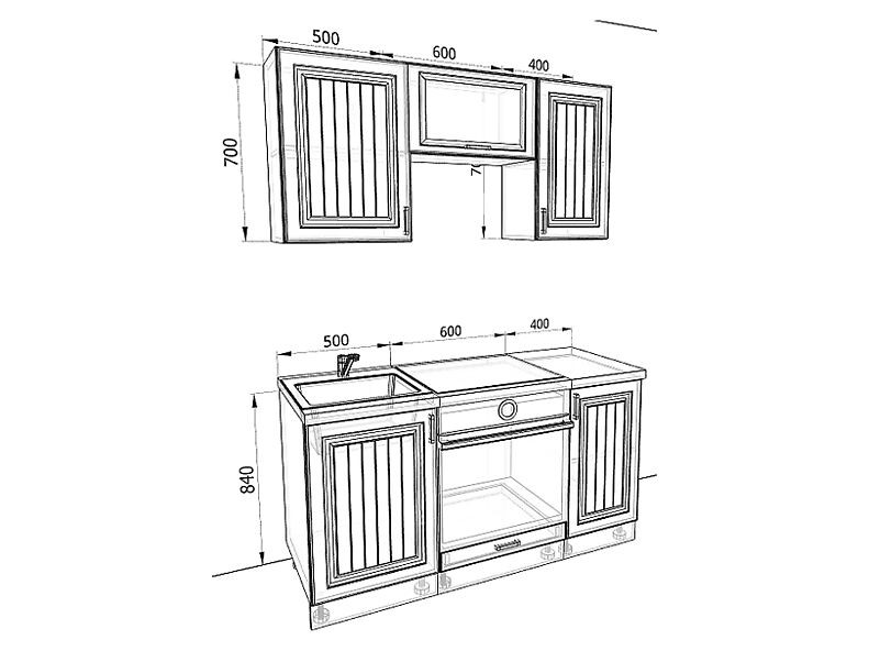 Кухня Принцесса 1,5 метра