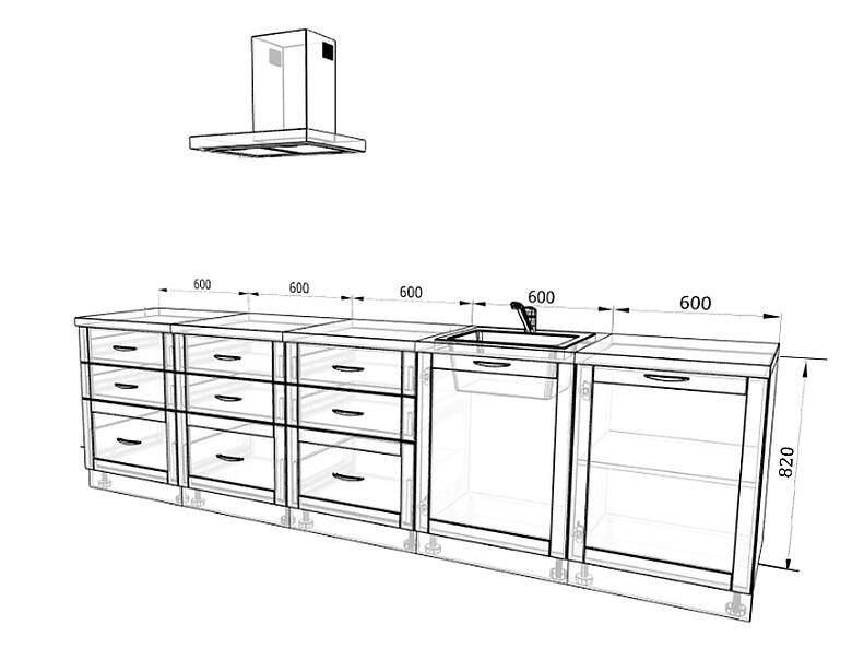Кухня Базис Nicole-Mix 3,0 метра Кухня Базис Nicole-Mix 3,0 метра